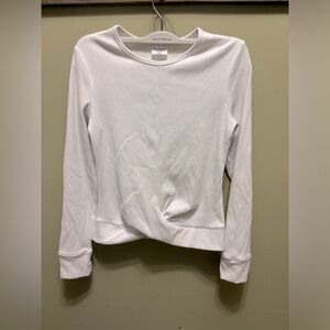 Abercrombie Kids White ribbed long sleeve, girls size 11/12